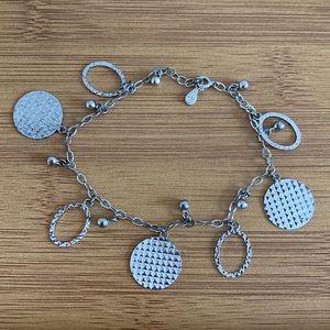 Sterling Silver 925 stamped Bracelet with charm style design